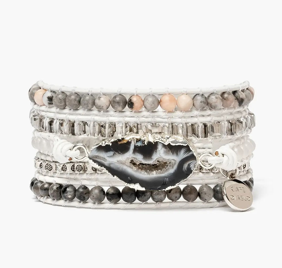 White Labradorite Wrap Bracelet