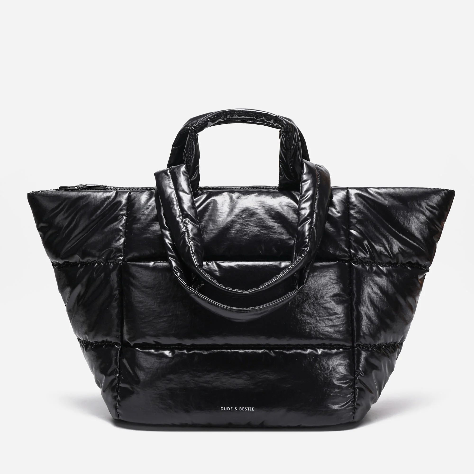 Puff Tote Polish | High-Gloss Coated 16" Laptop Tote