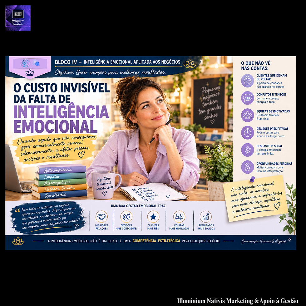 O custo invisível da falta de inteligência emocional By Illuminium Nativis Marketing & Apoio à Gestão