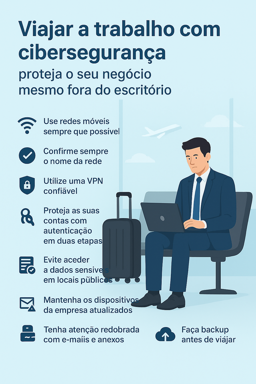 Viajar a trabalho com Cibersegurança