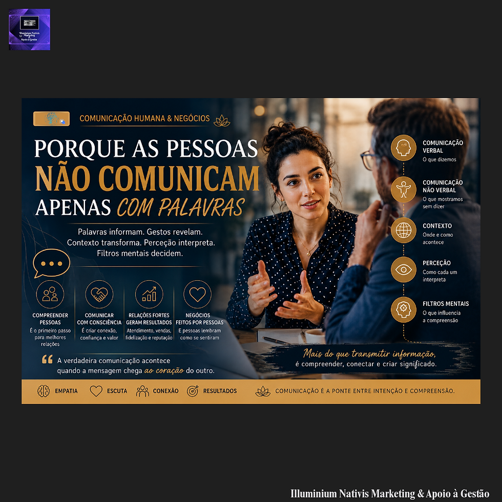 Porque as Pessoas Não Comunicam Apenas com Palavras By Illuminium Nativis Marketing & Apoio à Gestão