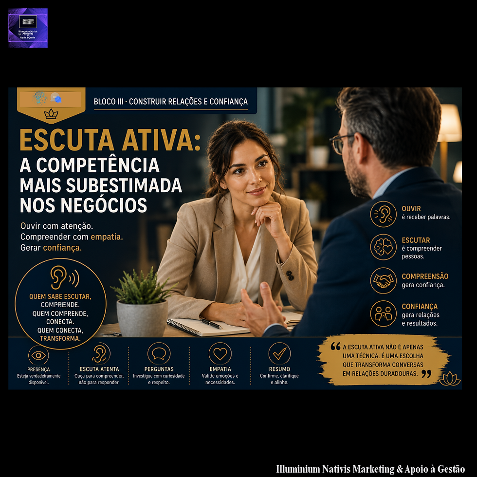 Comunicação Humana & Negócios Construir Relações e Confiança By Illuminium Nativis Marketing & Apoio à Gestão