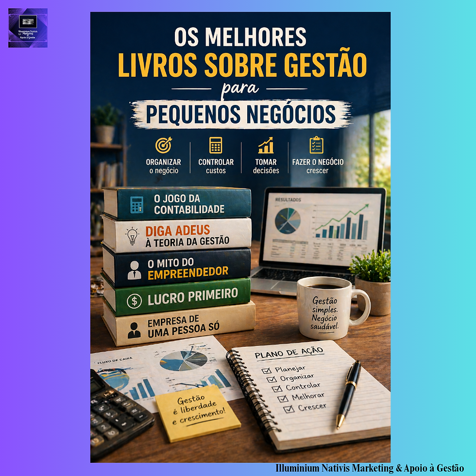 Os melhores livros sobre gestão para pequenos negócios Gerir um negócio não é apenas vender. É saber controlar custos, organizar o dinheiro, planear e tomar decisões.