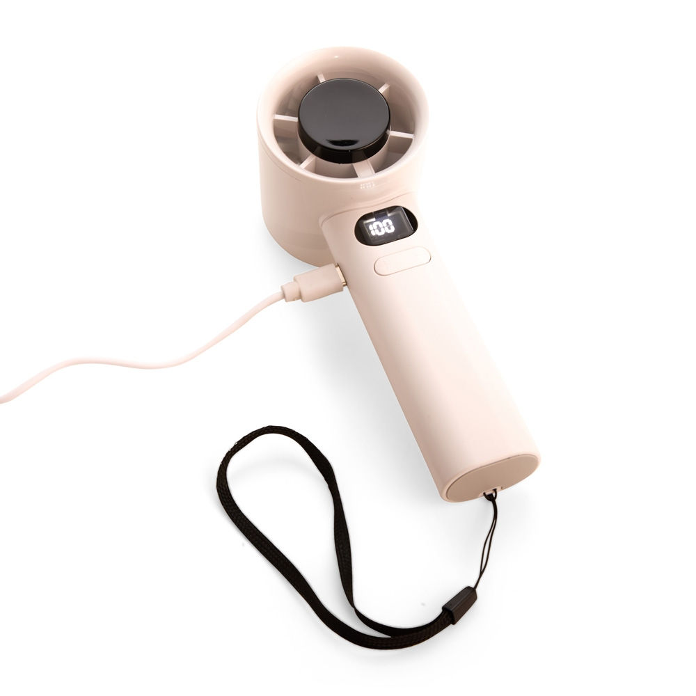 Mini Ventilador Recarregável com Painel LED e USB-C Premium
