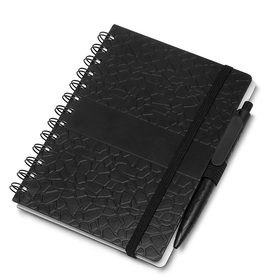 Miniatura: Caderno de anotações em ABS reciclável com caneta