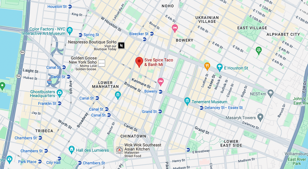 Google Map - How To Get To Five Spice