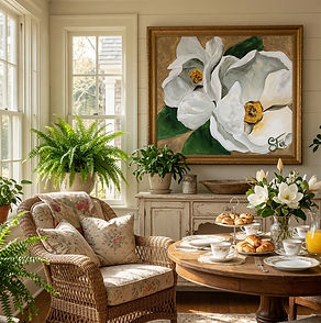 Expressive-Floral-Botanical-Painting-Magnolia-Blossoms-Original-Art-Stefanie-Fox-Breakfast