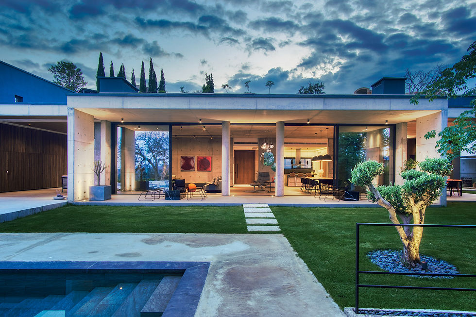 Villa salonunun dıştan görünümü