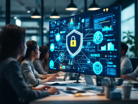 Analistas en seguridad revisando datos en pantalla