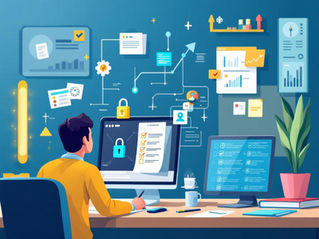 Imagen de empresarios pequeños adoptando medidas de ciberseguridad en el lugar de trabajo.