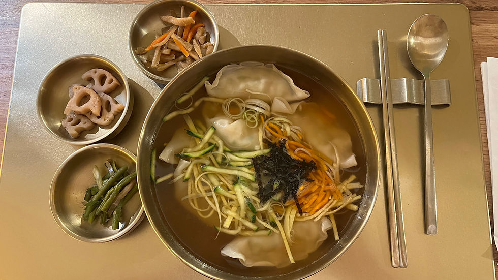 Un des plats proposés par la cheffe à la carte du restaurant Hanok, au musée Guimet / Photo Léa Baron