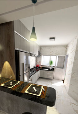 Cozinha em porcelanato