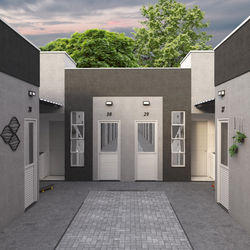 Fachada casas 3 Quartos frente