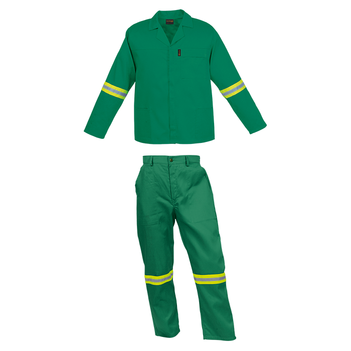 Thumbnail: Barron Budget Poly Cotton Conti Suit with Reflective Tape