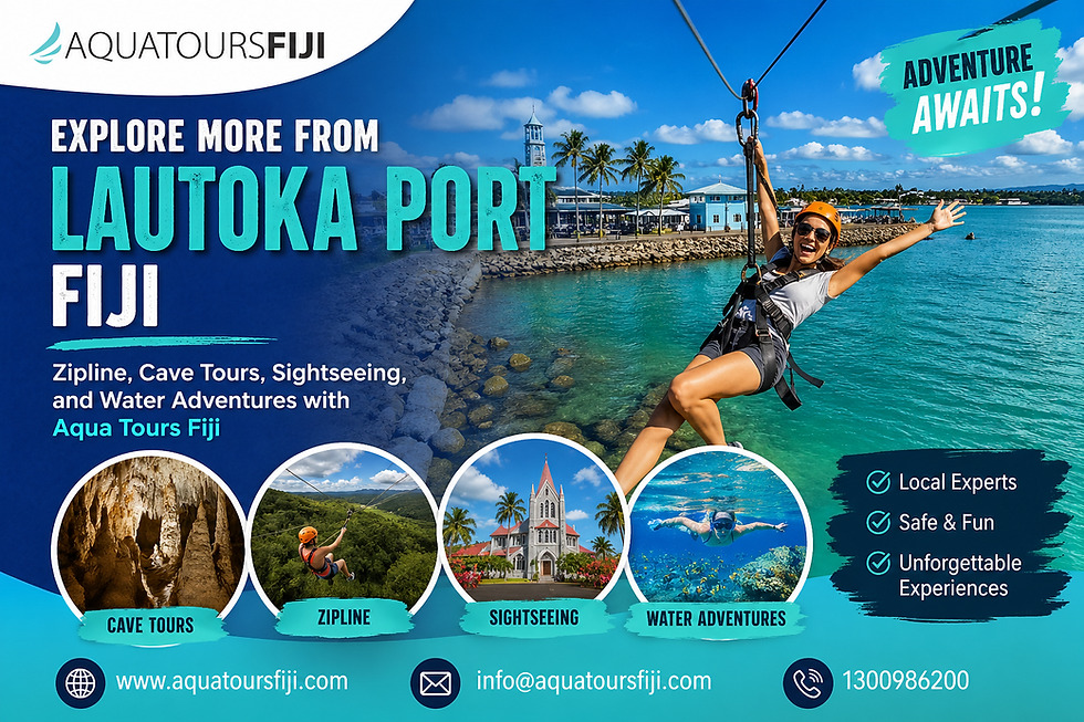Explore More from Lautoka Port Fiji: Zipline, Cave Tours, Sightseeing, and Water Adventures with Aqua Tours Fiji