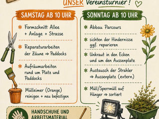Vereinsarbeit am 5. & 6. 9.2026