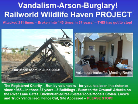 Not Again! Wildlife Haven Project broken into for the 143rd time!! No-one ever caught!