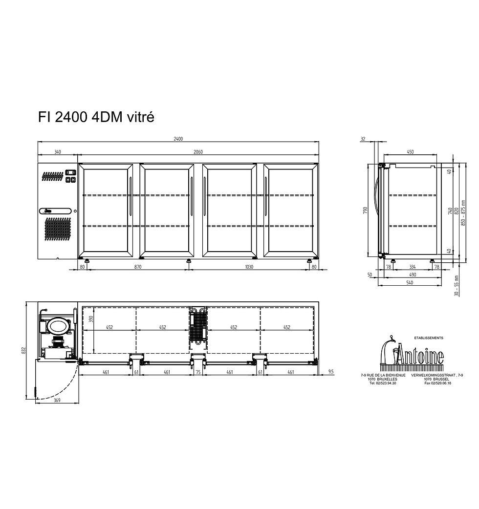 Miniature : FRIGO BOUTEILLES FI2400 4DM PORTES VITRÉES