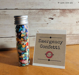 Glass jar of confetti