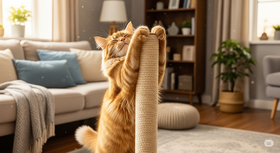 Un griffoir adapté pour un chat épanoui