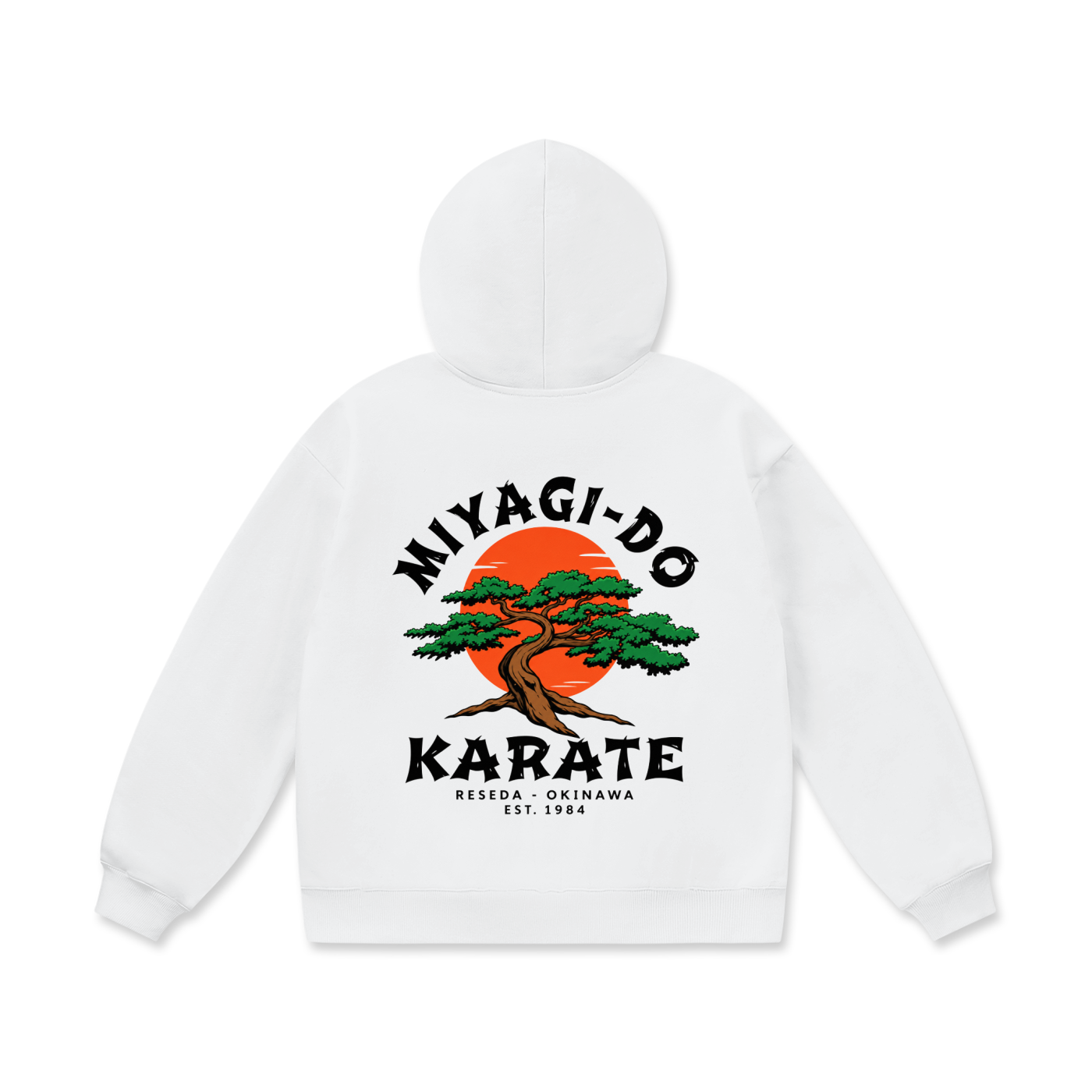 Miyagi-Do Karate Bonsai Emblem Oversize Heavyweight Fleece Hoodie