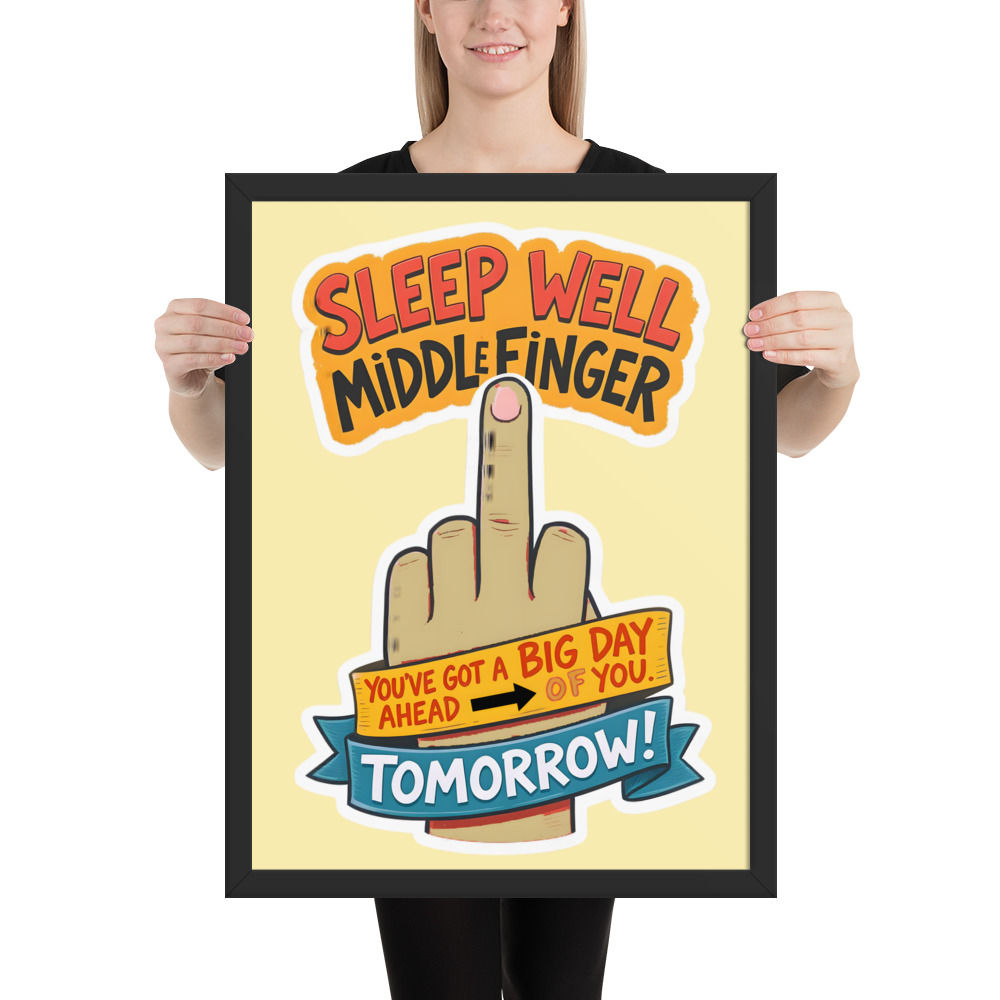 Framed poster