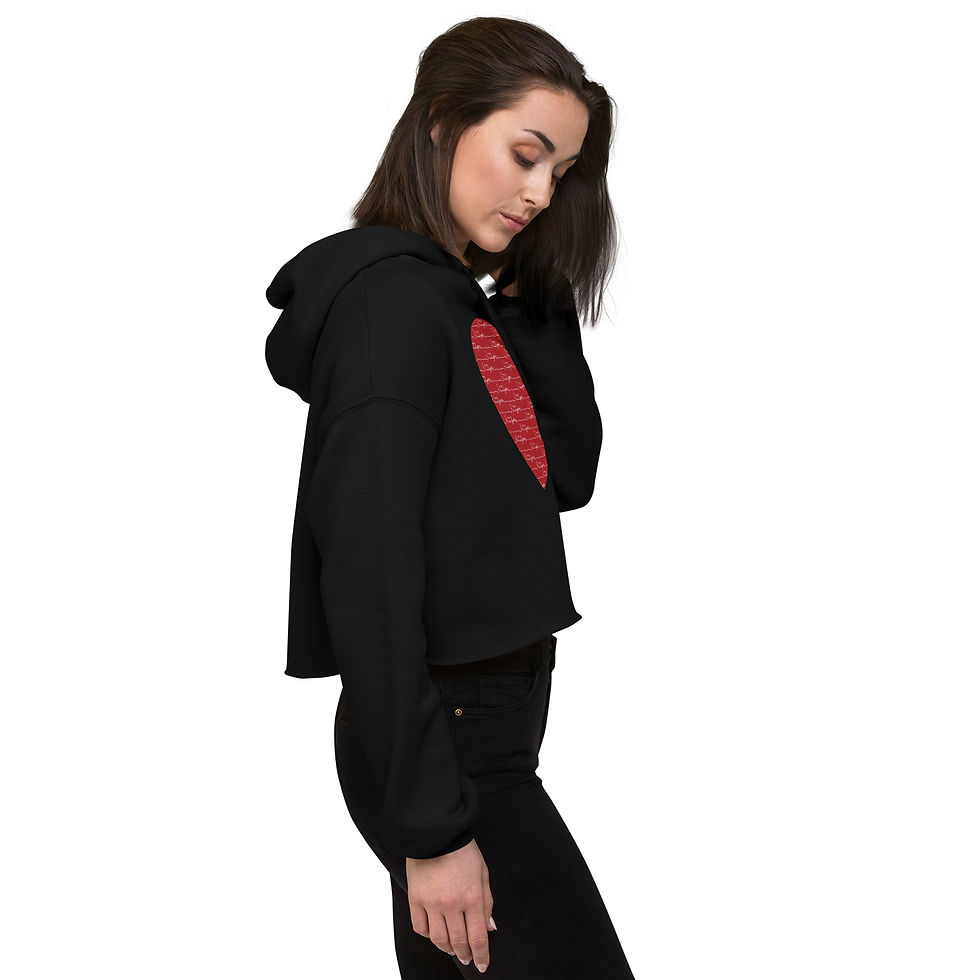 Thumbnail: Love Heart Cropped Hoodie