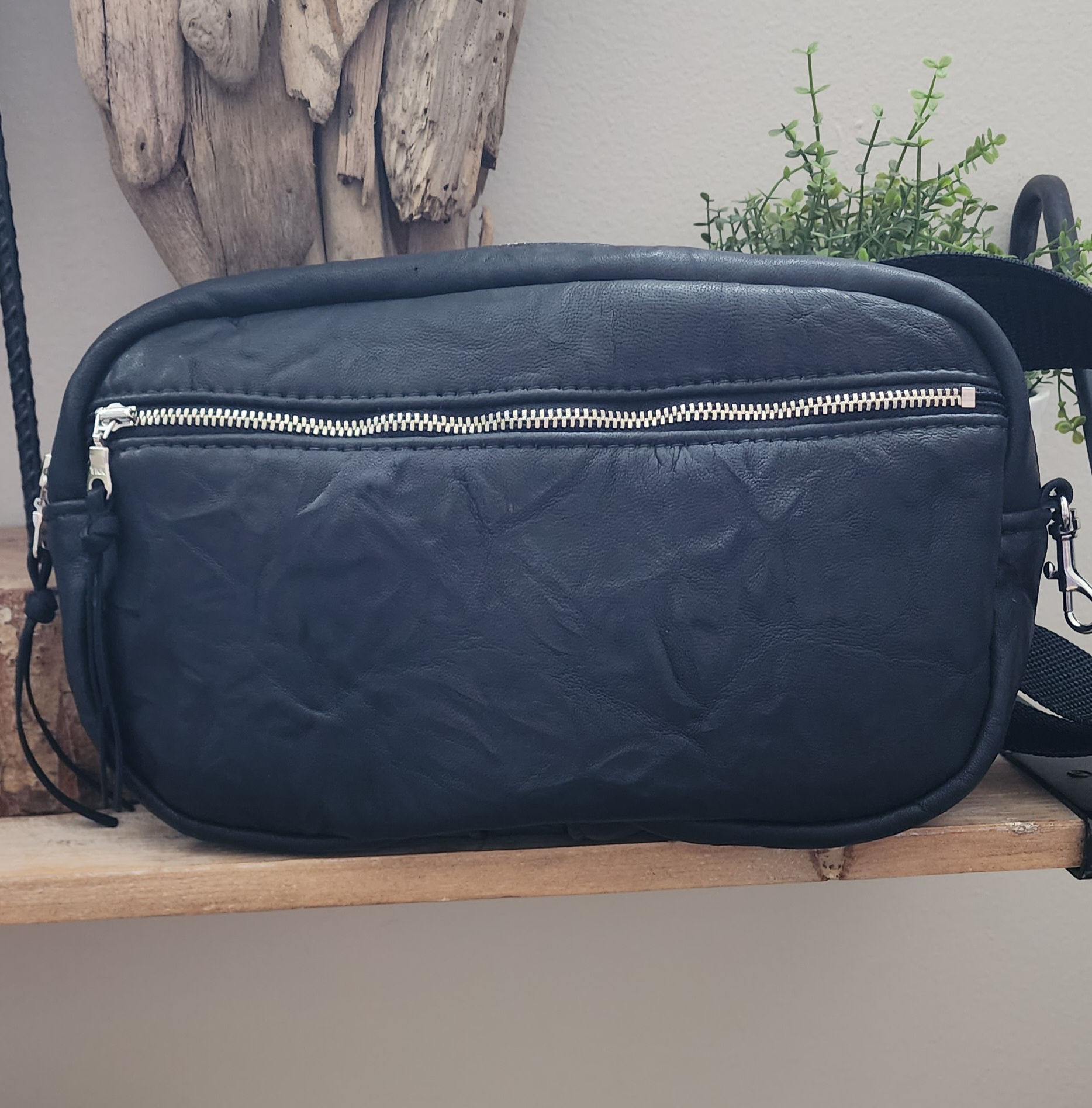 *The Unicorn" Leather Belted Sling Pouch