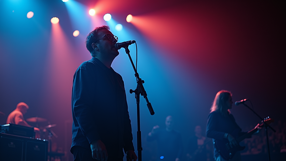 Close-up view of Rancem performing live on stage