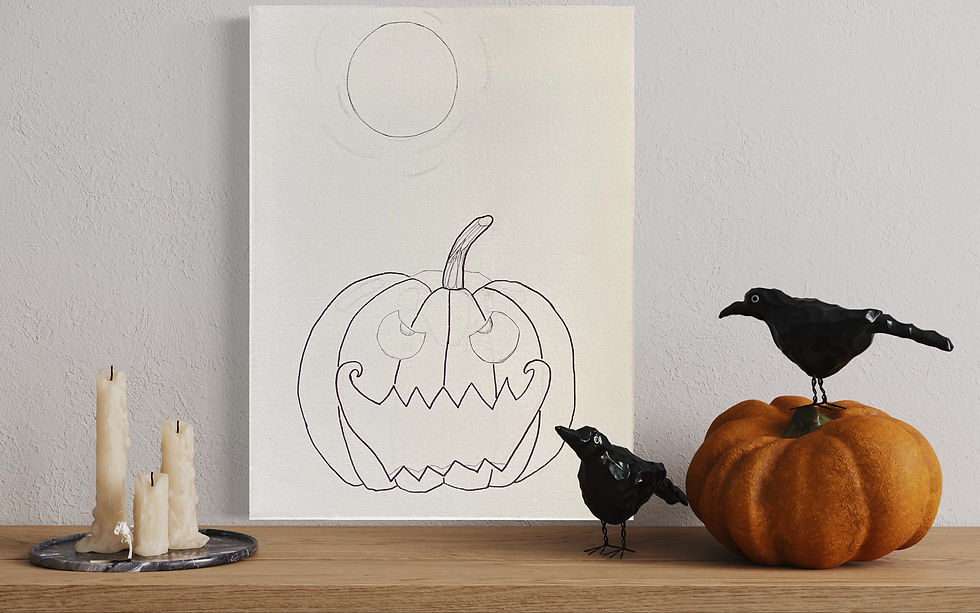 spooky pumpkin, mock up