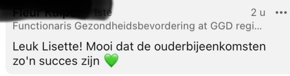 reactie ouderbijeenkomst 2