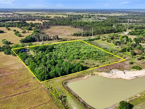 Aerial image of vacant residential lot in Central Florida