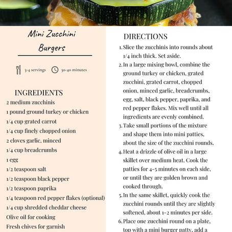 Mini Zucchini Burgers