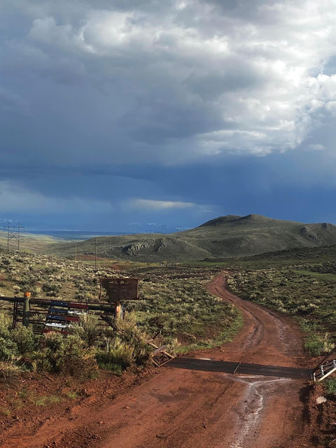 Road to rural Montana cabin
