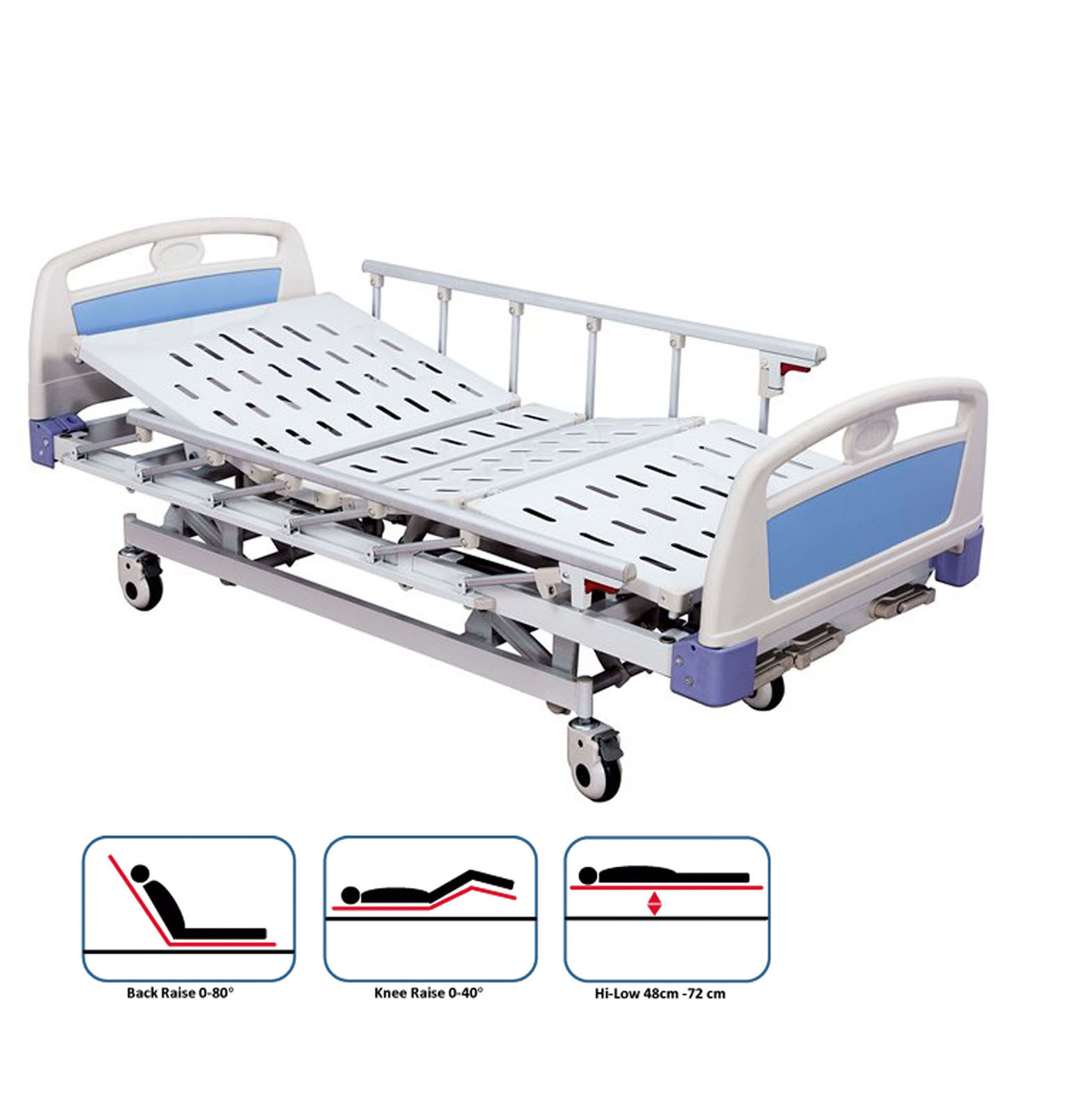 PP Hospital Bed-Three Crank (Model:LHE/0280-SDG)