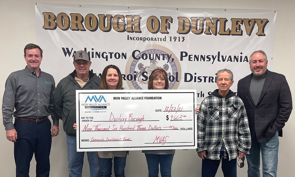 MVAF donates 9,603 to Dunlevy Borough for completion of the new Walnut