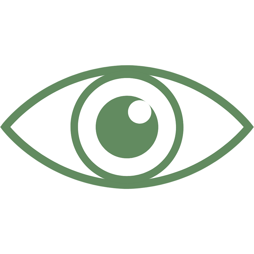 Green eye icon representing vision and insight