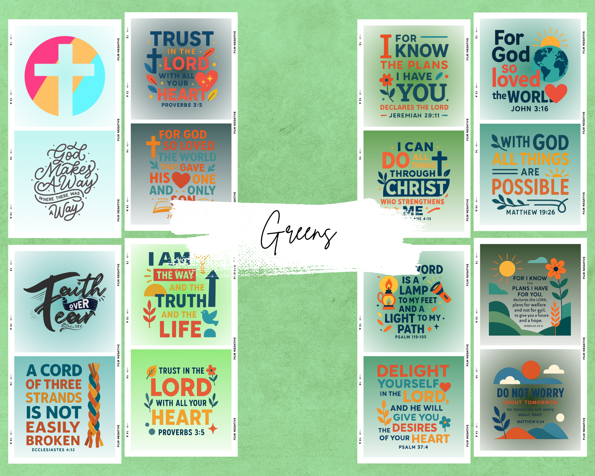 Social Media Content Package - Green
