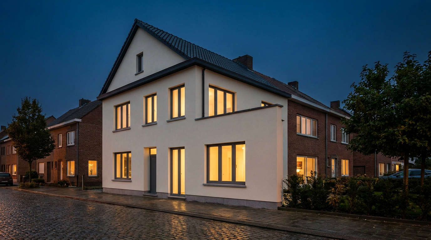 Lichtrijke aanbouw met tuinverbinding in Kessel-Lo