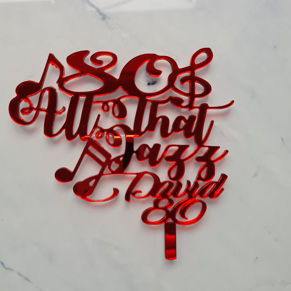 Thumbnail: All that jazz birthday acrylic cake topper