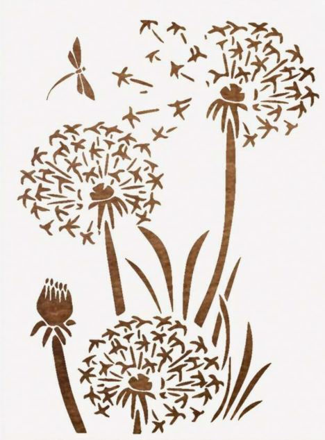 Fairy flower design stencil