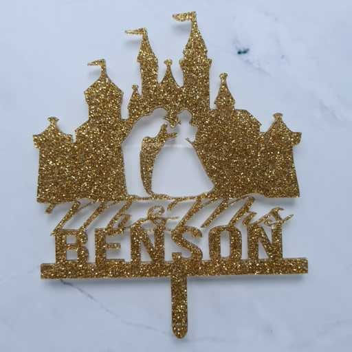 Princess castle mr and mrs wedding cake