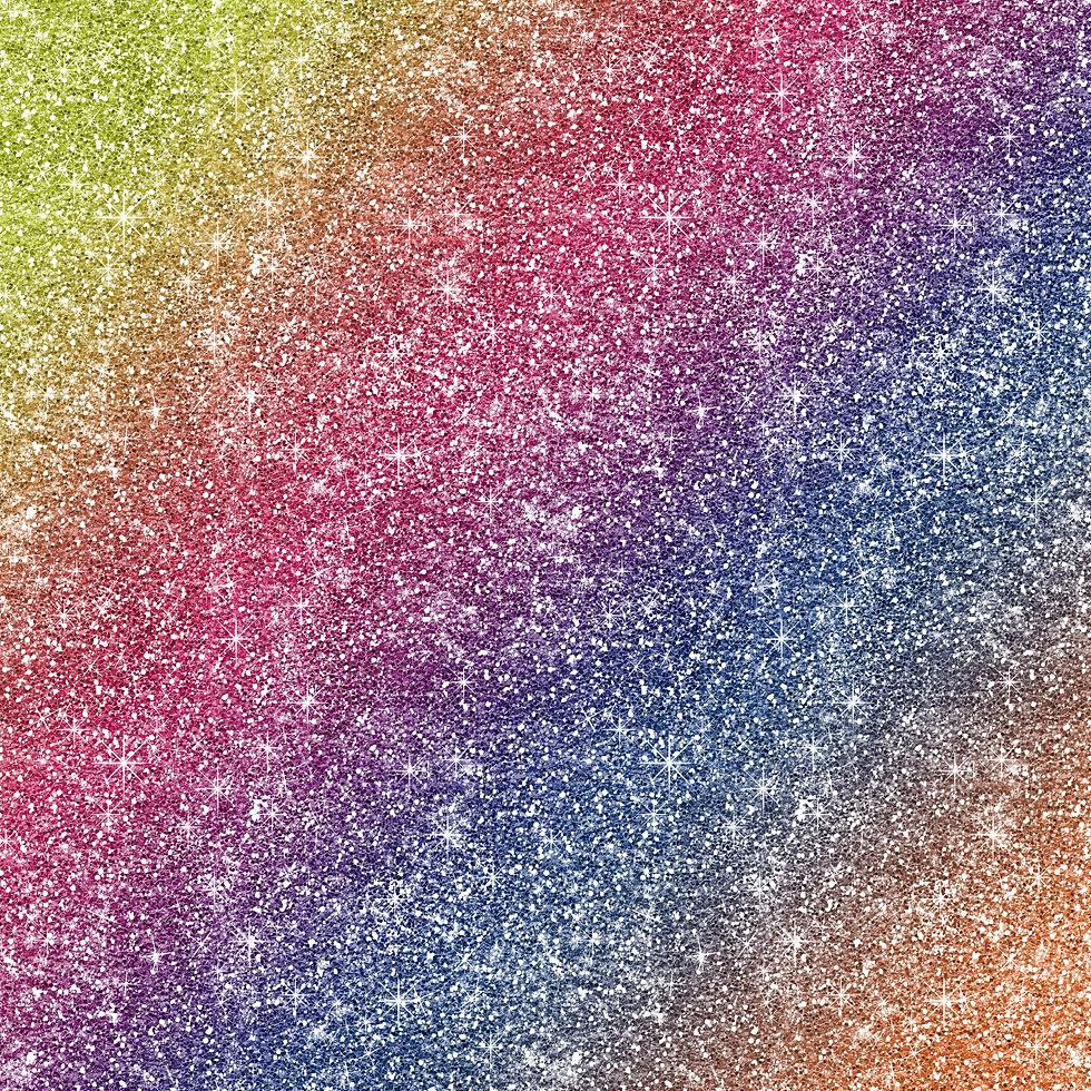 Thumbnail: Rainbow Glitter effect cupcake toppers edible icing or wafer