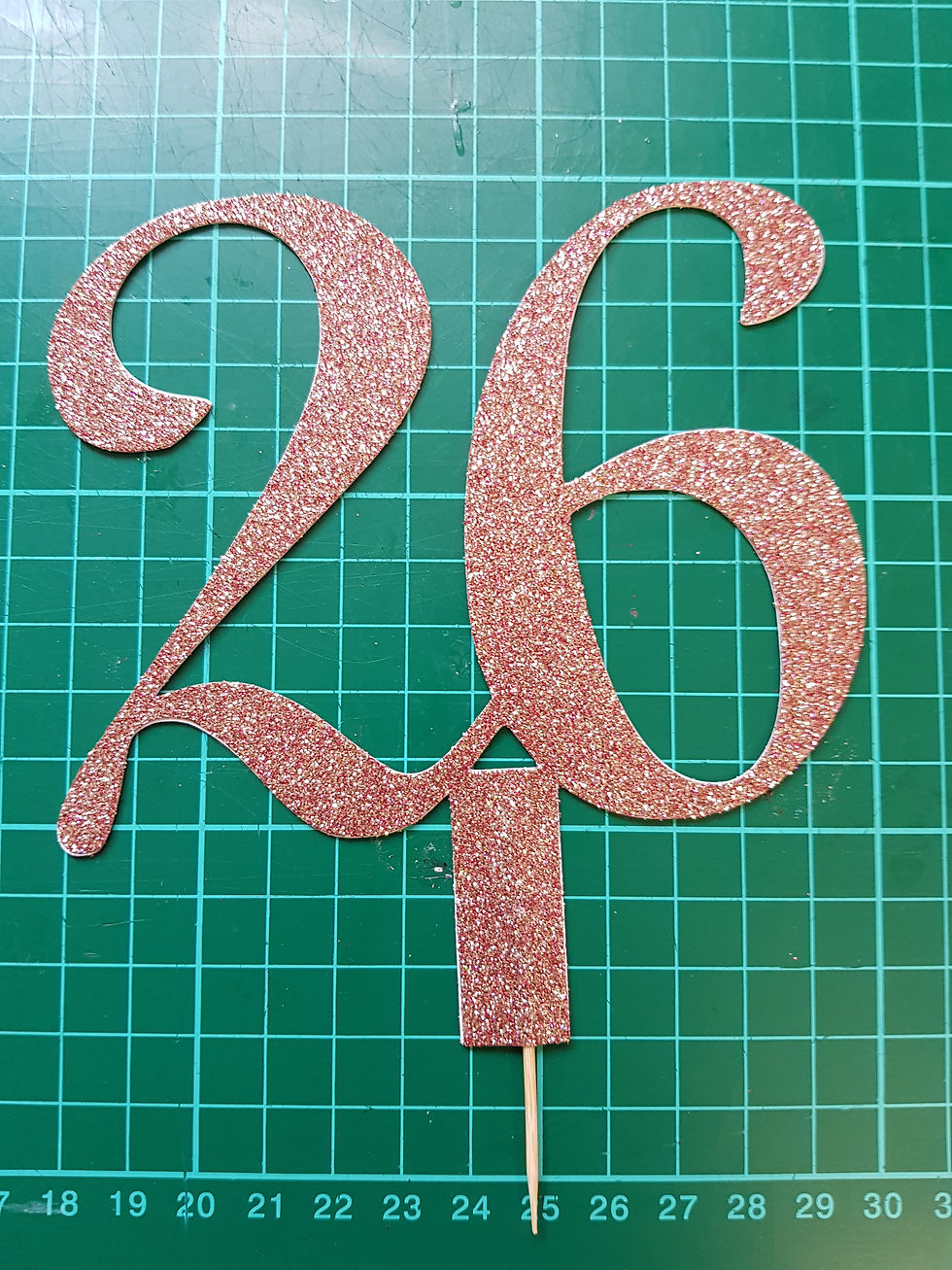 Thumbnail: any number, made to order, Card topper for cakes and cupcakes
