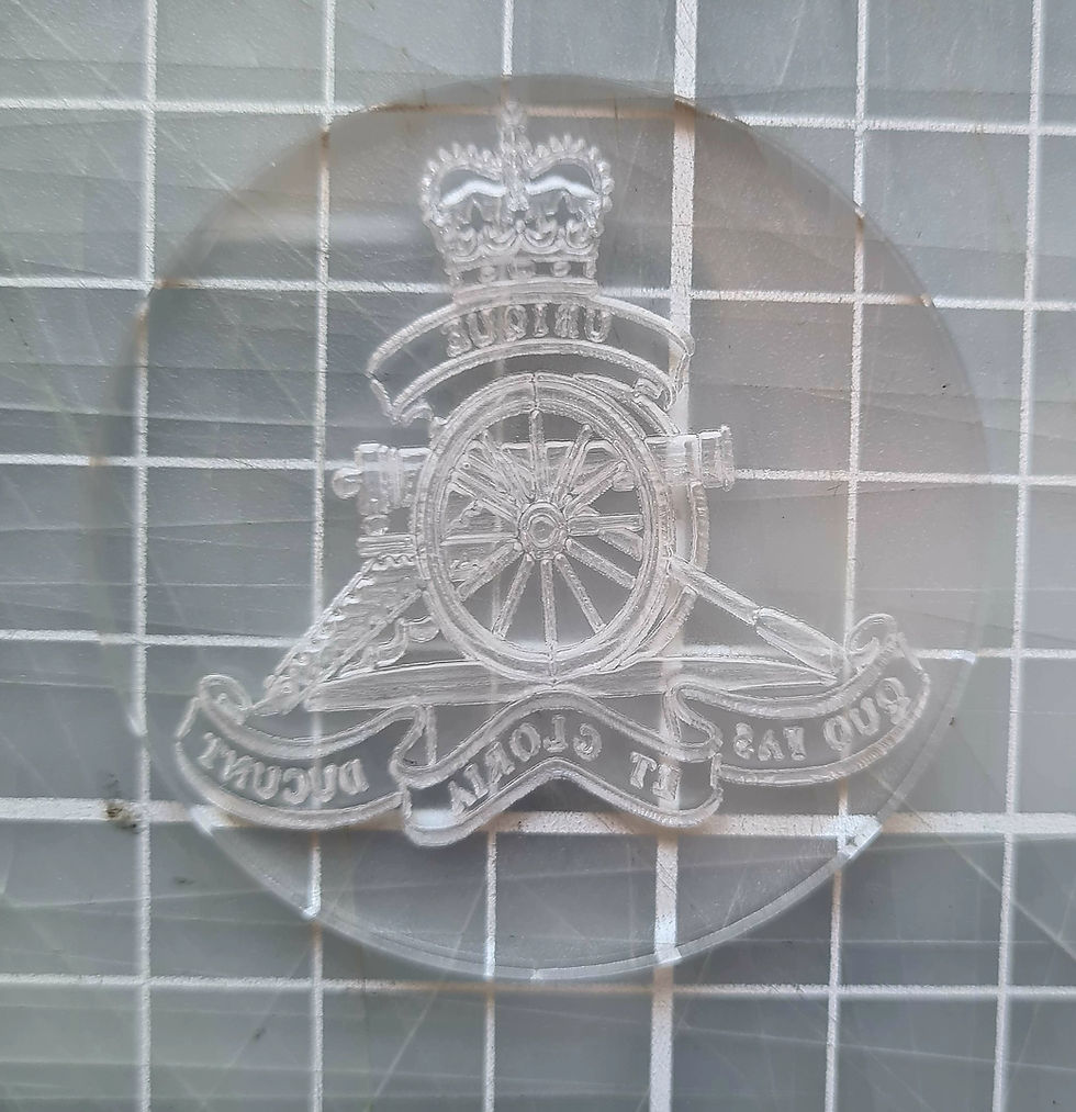 Royal Canadian Artillery inboss out outboss stamp
