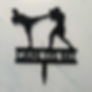 kick boxing acrylic topper