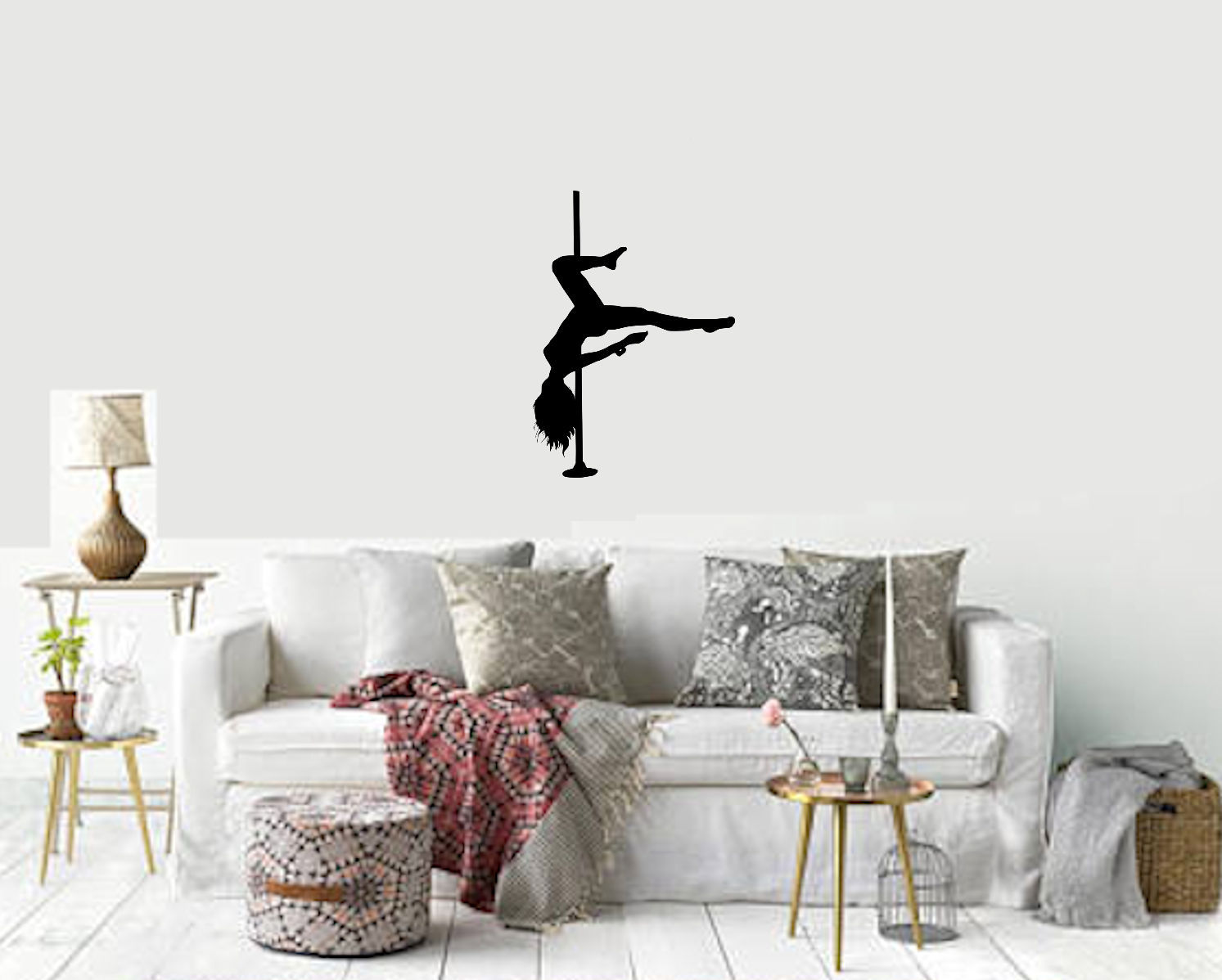 Pole dancer vinyl wall art for anywhere in the house