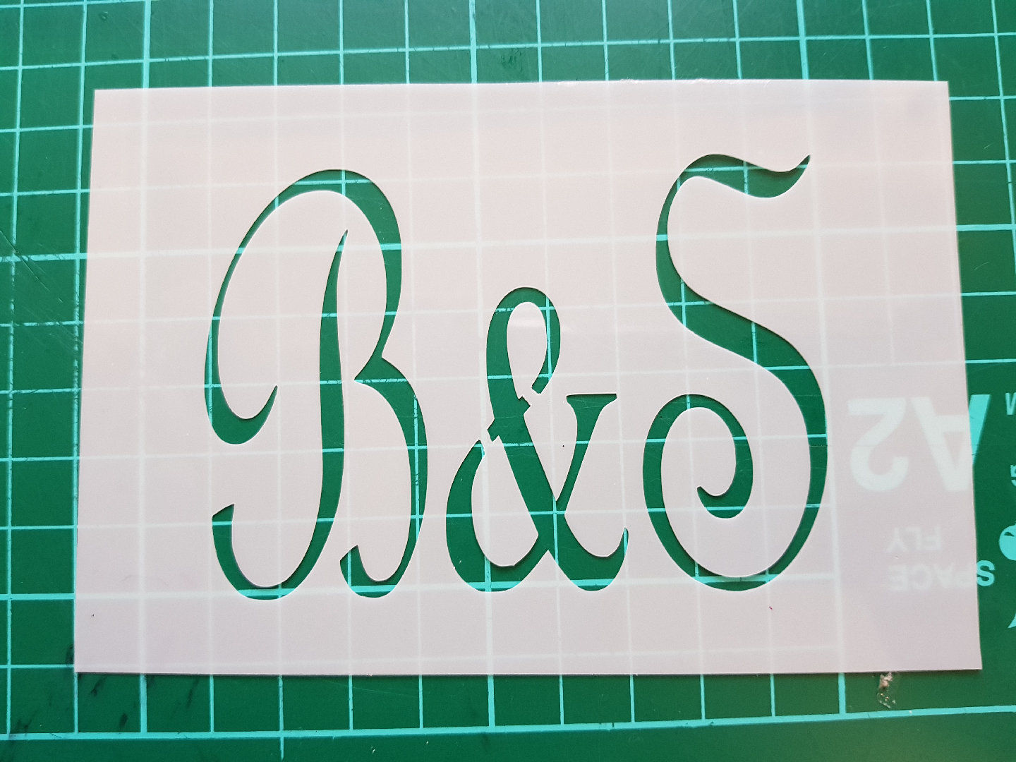 Any 2 letters stencil for cakes and cupcakes laser cut