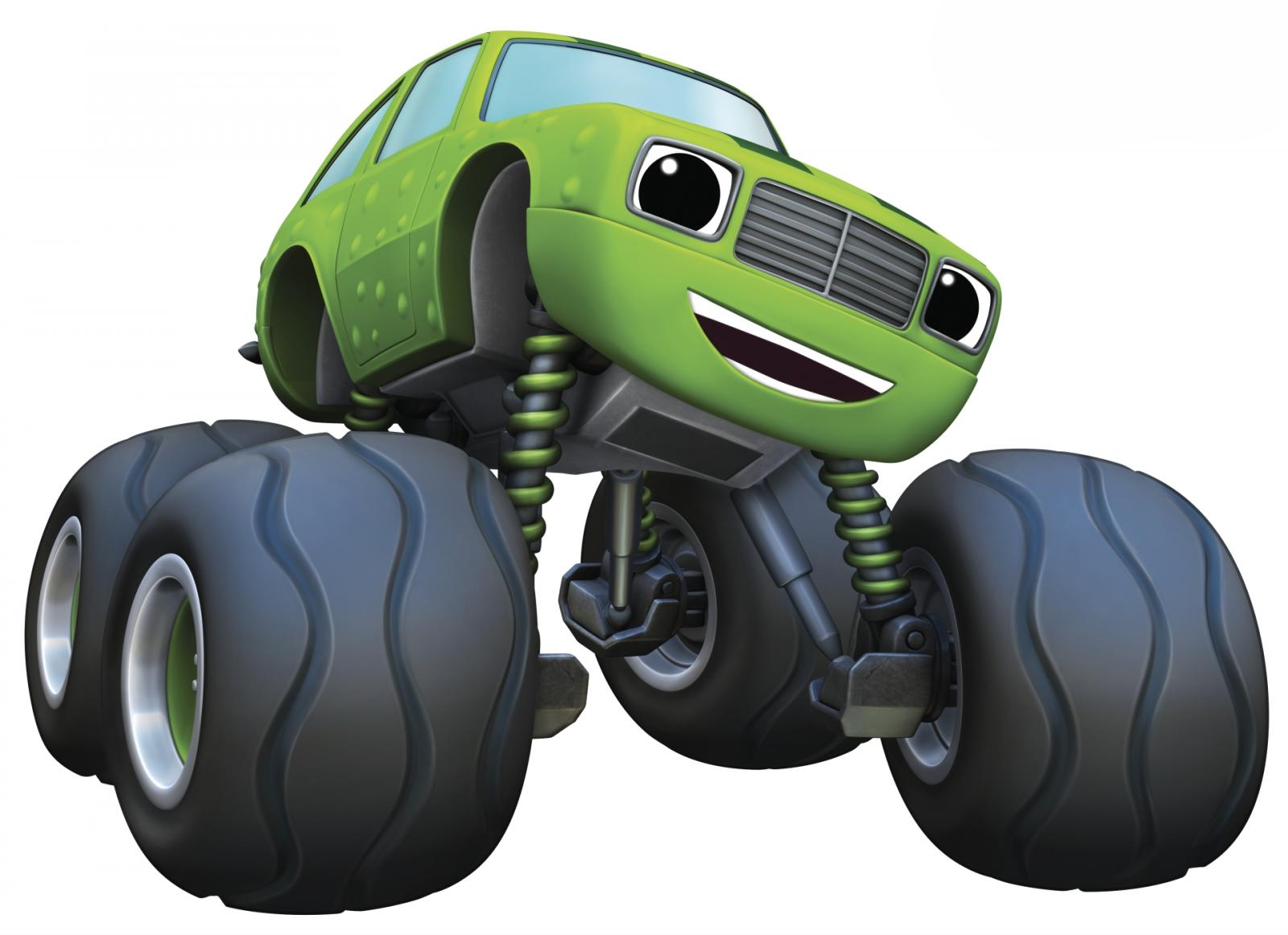 Monster truck cars cake topper icing or wafer paper