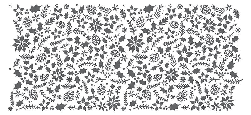 Thumbnail: Christmas Stencil Holly Flowers for Icing Cakes